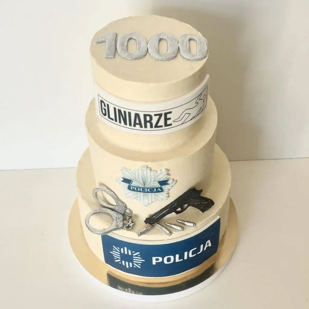 Tort Firmowy Gliniarze – jubileuszowy tort firmowy z motywem Policji