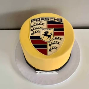 Tort Logo Porshe – elegancki tort urodzinowy dla faceta od AleTort