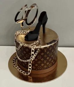 Tort w stylu Louis Vuitton z butami