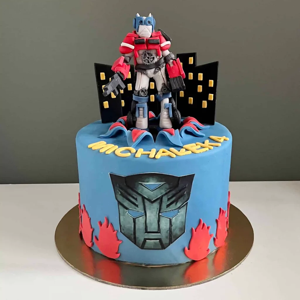 Urodzinowy tort z robotami dla chłopca – Tort Transformers