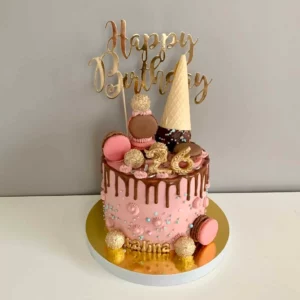 TORT Z LODEM RÓŻOWY