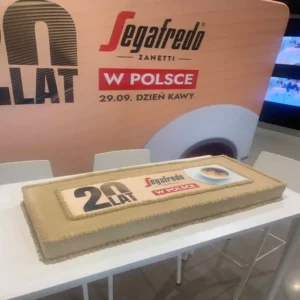 Tort dla firmy Segafredo – elegancki tort na event