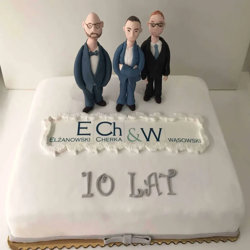 Tort dla Kancelarii – elegancki tort firmowy na jubileusz