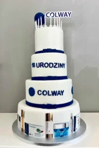 Tort firmowy Colway – elegancki tort z logo na event