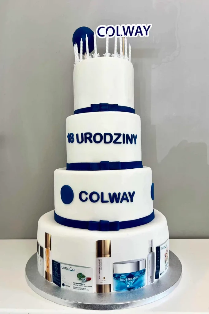 Tort firmowy Colway – elegancki tort z logo na event