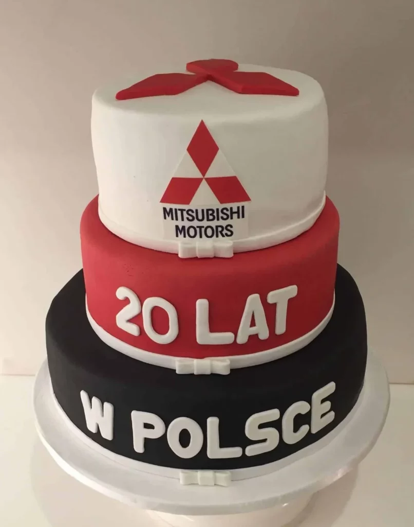 Elegancka oprawa jubileuszu – Tort Firmowy Mitsubishi