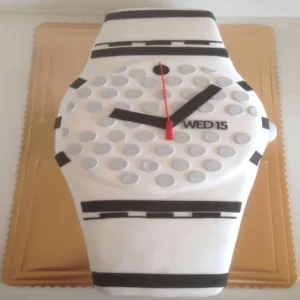 Tort Zegarek Swatch na wyjątkową okazję – precyzja w słodkiej odsłonie
