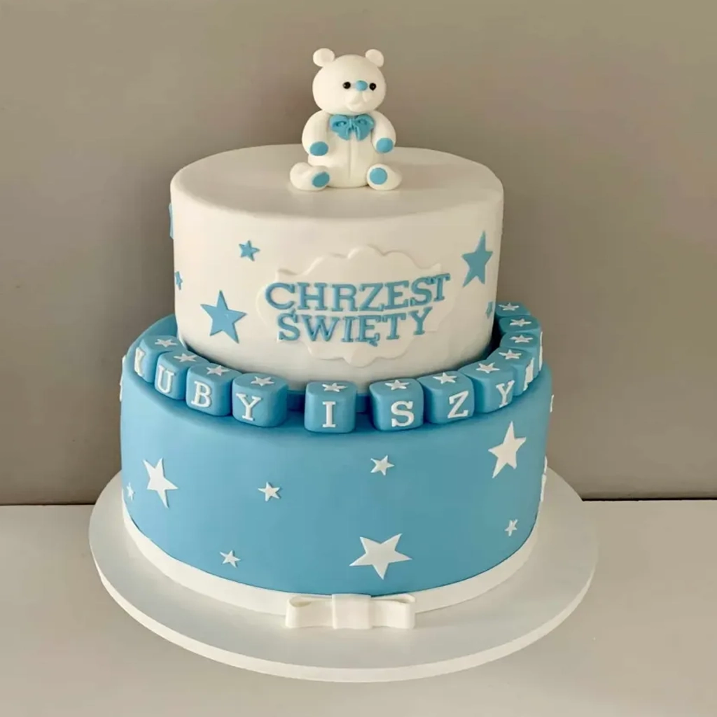 TORT NA CHRZCINY DLA CHŁOPCA
