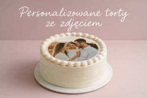 Tort z personalizowanym zdjęciem.