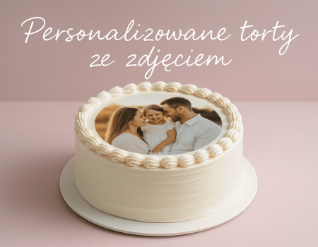 Tort z personalizowanym zdjęciem.